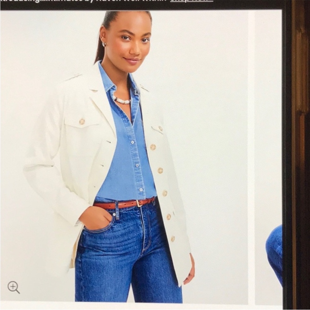 LOFT Cream Utility Jacket - Picture 2 of 10